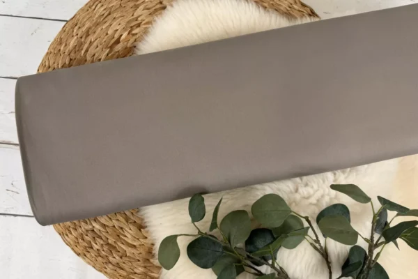 elastischer und dehnbarerer Hosenstoff aus Baumwolle für Peach Chino in taupe